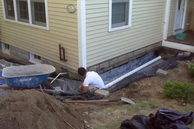 Exterior Waterproofing Foundation Exterior Drainage System install